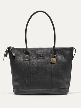 Black Leather Tote Bag